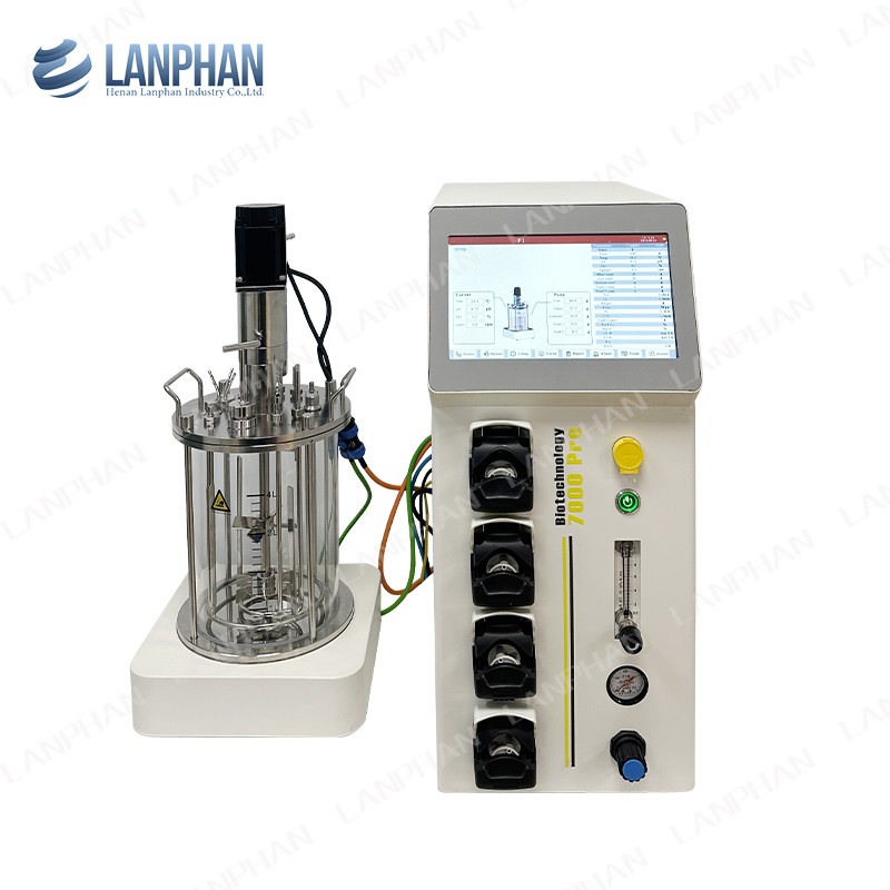 0.25L-15L Стеклянный биореактор биореактор лаборатория биореактор оборудование для клеточной культуры