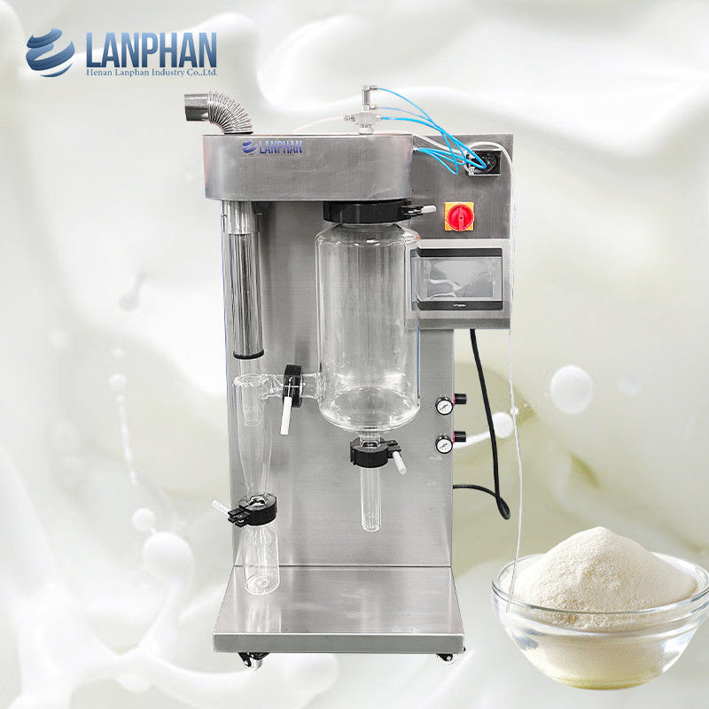 Mini Lab 2l Стеклянный спрейный сушильщик для приготовления молочного аромата порошка фруктового сока порошок