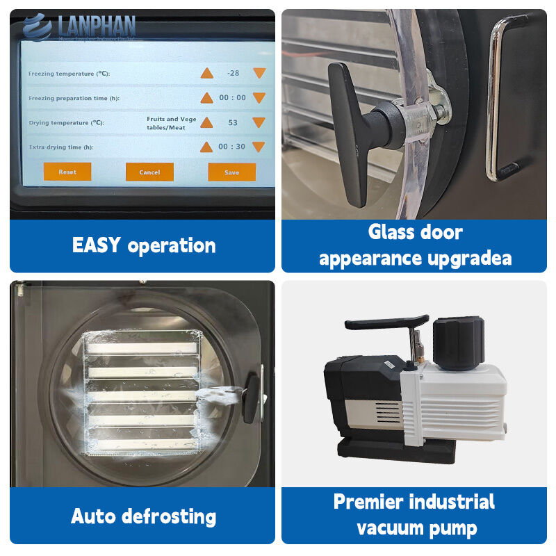 Автоматическая небольшая вакуумная сублимационная сушилка для продуктов, фруктов и мяса, 4-6 кг, для домашнего использования